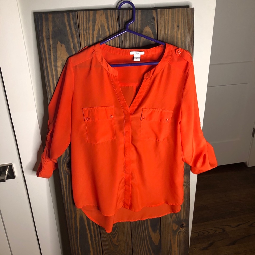 Orange chiffon blouse